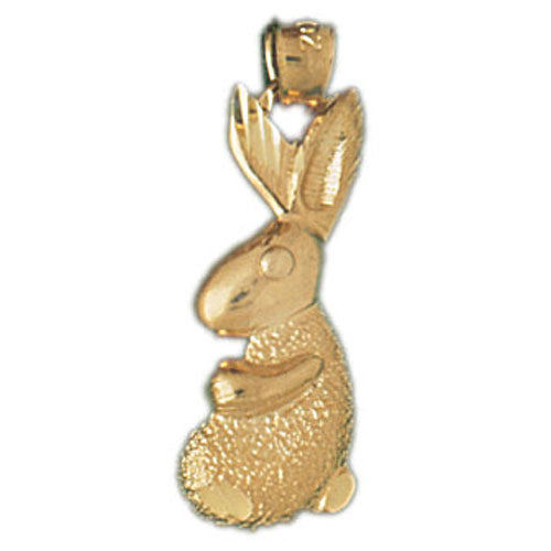 14k Yellow Gold Rabbit Charm