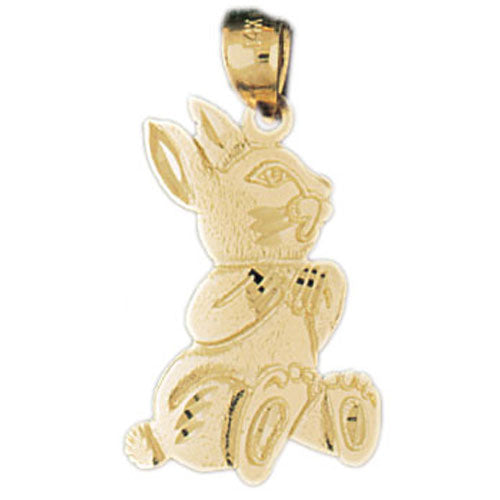 14k Yellow Gold Rabbit Charm