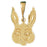 14k Yellow Gold Rabbit Charm