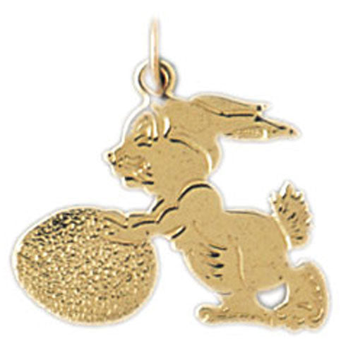 14k Yellow Gold Rabbit Charm