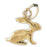 14k Yellow Gold Rabbit Charm