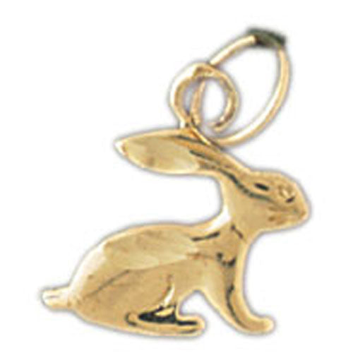 14k Yellow Gold Rabbit Charm