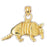 14k Yellow Gold 3-D Armadillo Charm