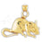 14k Yellow Gold Mouse Charm