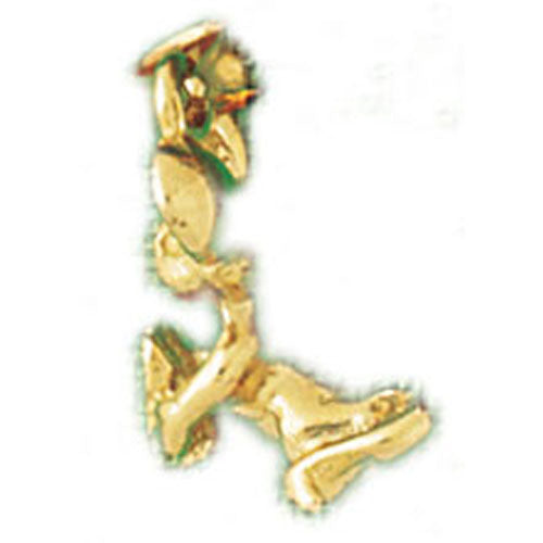 14k Yellow Gold 3-D Mouse Charm