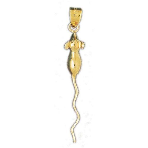 14k Yellow Gold Rat Charm