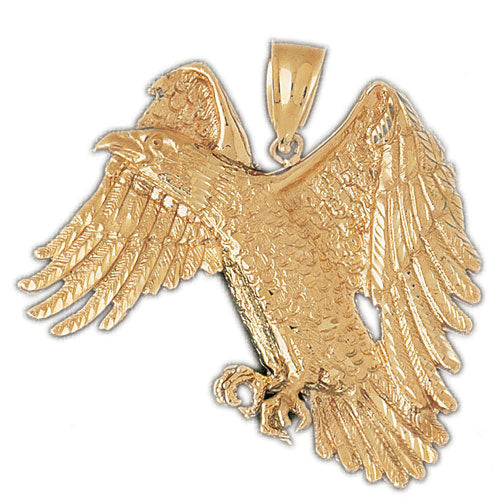 14k Yellow Gold Eagle Charm