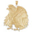 14k Yellow Gold Eagle Charm