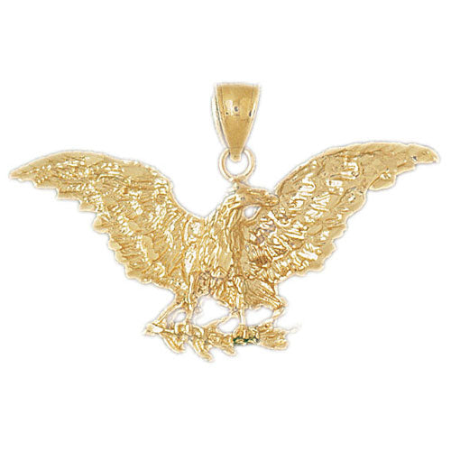 14k Yellow Gold Eagle Charm