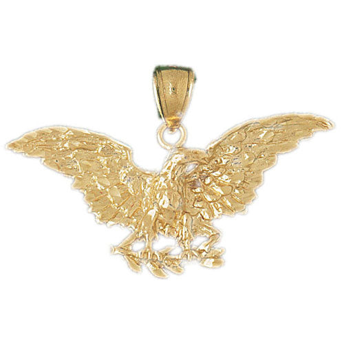 14k Yellow Gold Eagle Charm