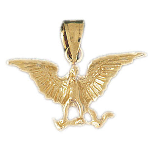 14k Yellow Gold Eagle Charm