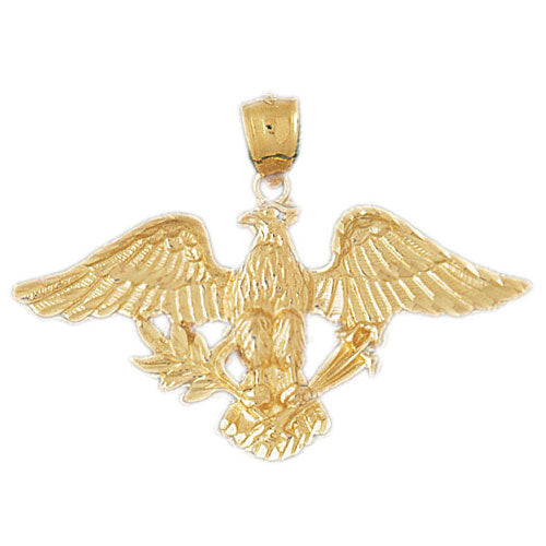 14k Yellow Gold Eagle Charm