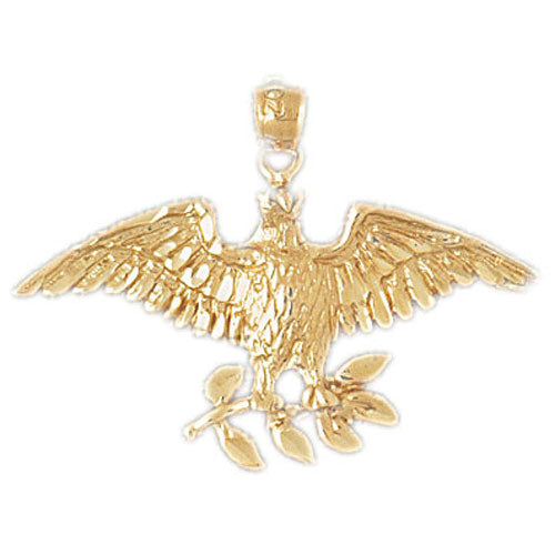 14k Yellow Gold Eagle Charm