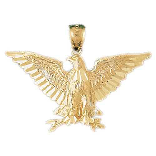 14k Yellow Gold Eagle Charm