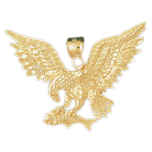 14k Yellow Gold Eagle Charm