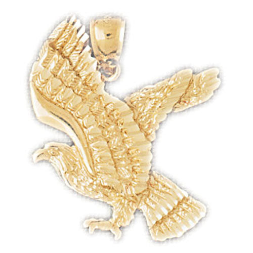 14k Yellow Gold Eagle Charm