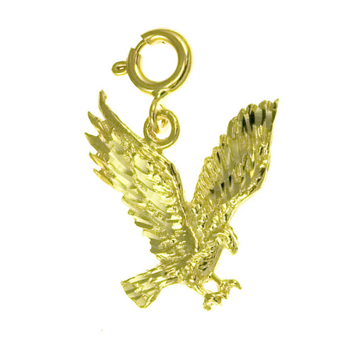 14k Yellow Gold Eagle Charm