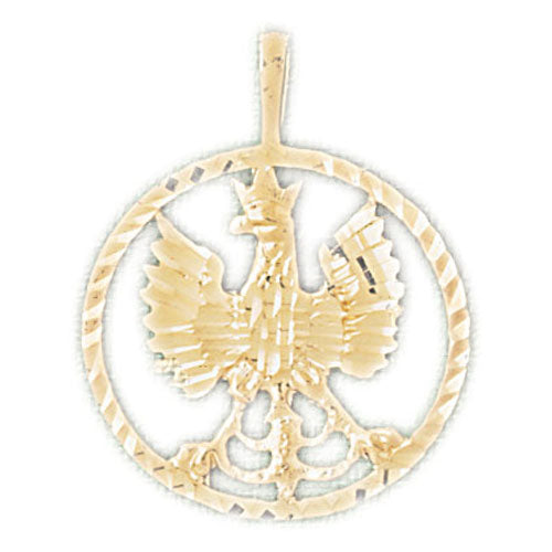 14k Yellow Gold Eagle Charm