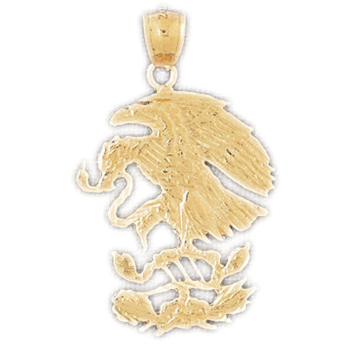 14k Yellow Gold Eagle Charm