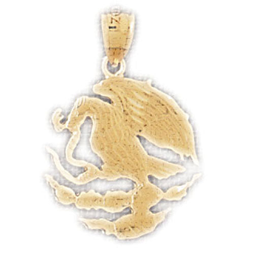 14k Yellow Gold Eagle Charm