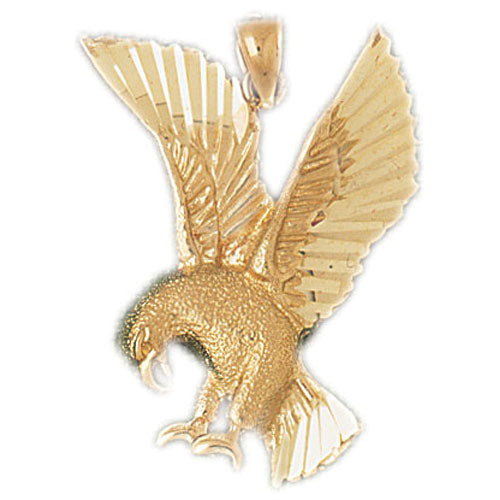 14k Yellow Gold Eagle Charm