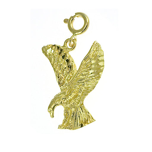 14k Yellow Gold Eagle Charm