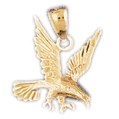 14k Yellow Gold Eagle Charm