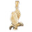 14k Yellow Gold Eagle Charm