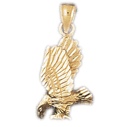 14k Yellow Gold Eagle Charm