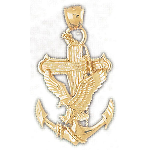 14k Yellow Gold Eagle Charm