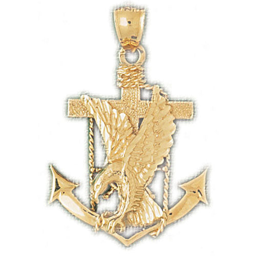 14k Yellow Gold Eagle Charm