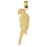 14k Yellow Gold Parrot Charm