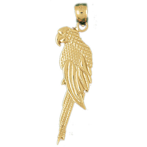 14k Yellow Gold Parrot Charm