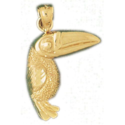 14k Yellow Gold Toucan Charm