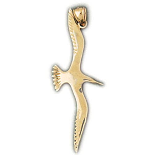 14k Yellow Gold Seagull  Charm