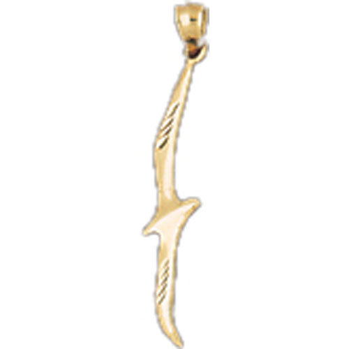 14k Yellow Gold 3-D Seagull Charm