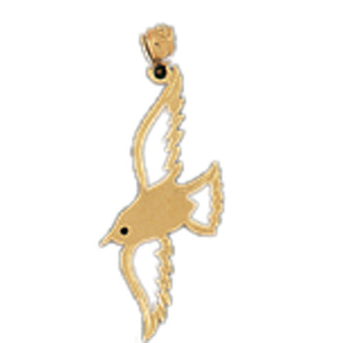 14k Yellow Gold Seagull  Charm