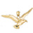 14k Yellow Gold Dove Charm