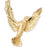 14k Yellow Gold Dove Charm