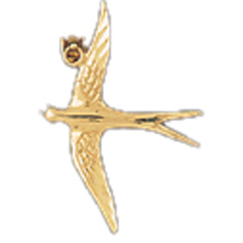 14k Yellow Gold 3-D Swallow Tailed Kite Charm