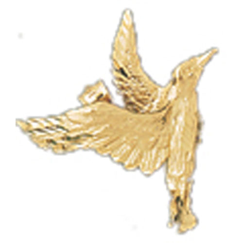 14k Yellow Gold Hummingbird Charm