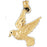 14k Yellow Gold Dove Charm