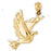 14k Yellow Gold Dove Charm