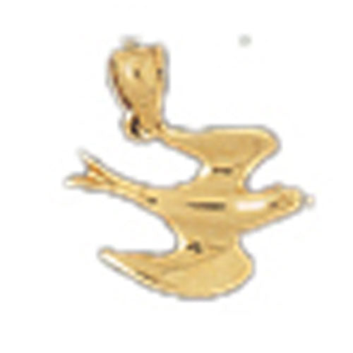 14k Yellow Gold Bird Charm