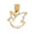 14k Yellow Gold Dove Charm