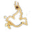 14k Yellow Gold Dove  Charm