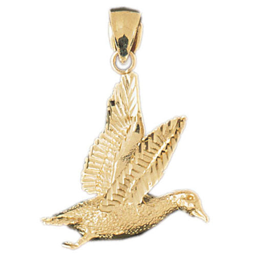 14k Yellow Gold Bird Charm