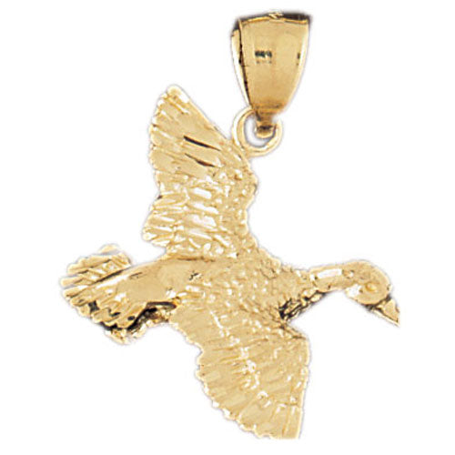 14k Yellow Gold Bird Charm