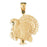 14k Yellow Gold Turkey Charm