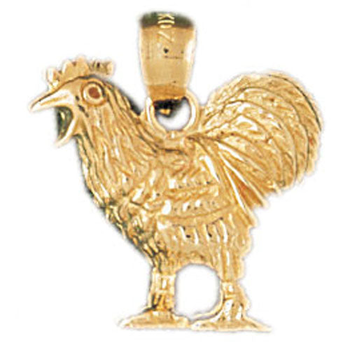 14k Yellow Gold Fowl Charm